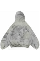 SCRIBBLE GREY HOODIE