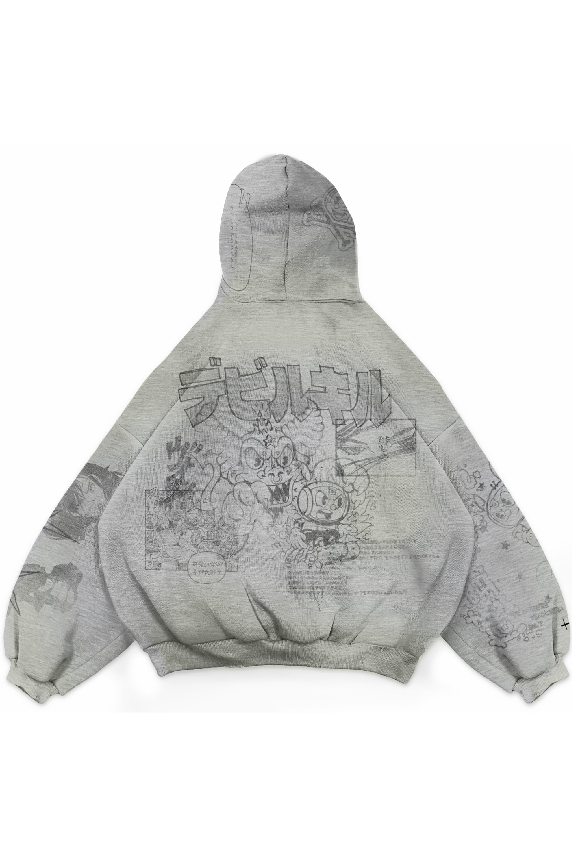 SCRIBBLE GREY HOODIE