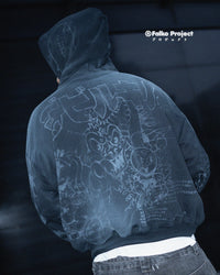 SCRIBBLE BLACK HOODIE