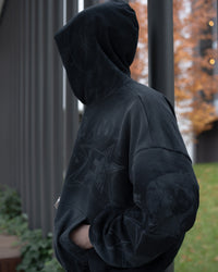 SCRIBBLE BLACK HOODIE