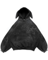 SCRIBBLE BLACK HOODIE
