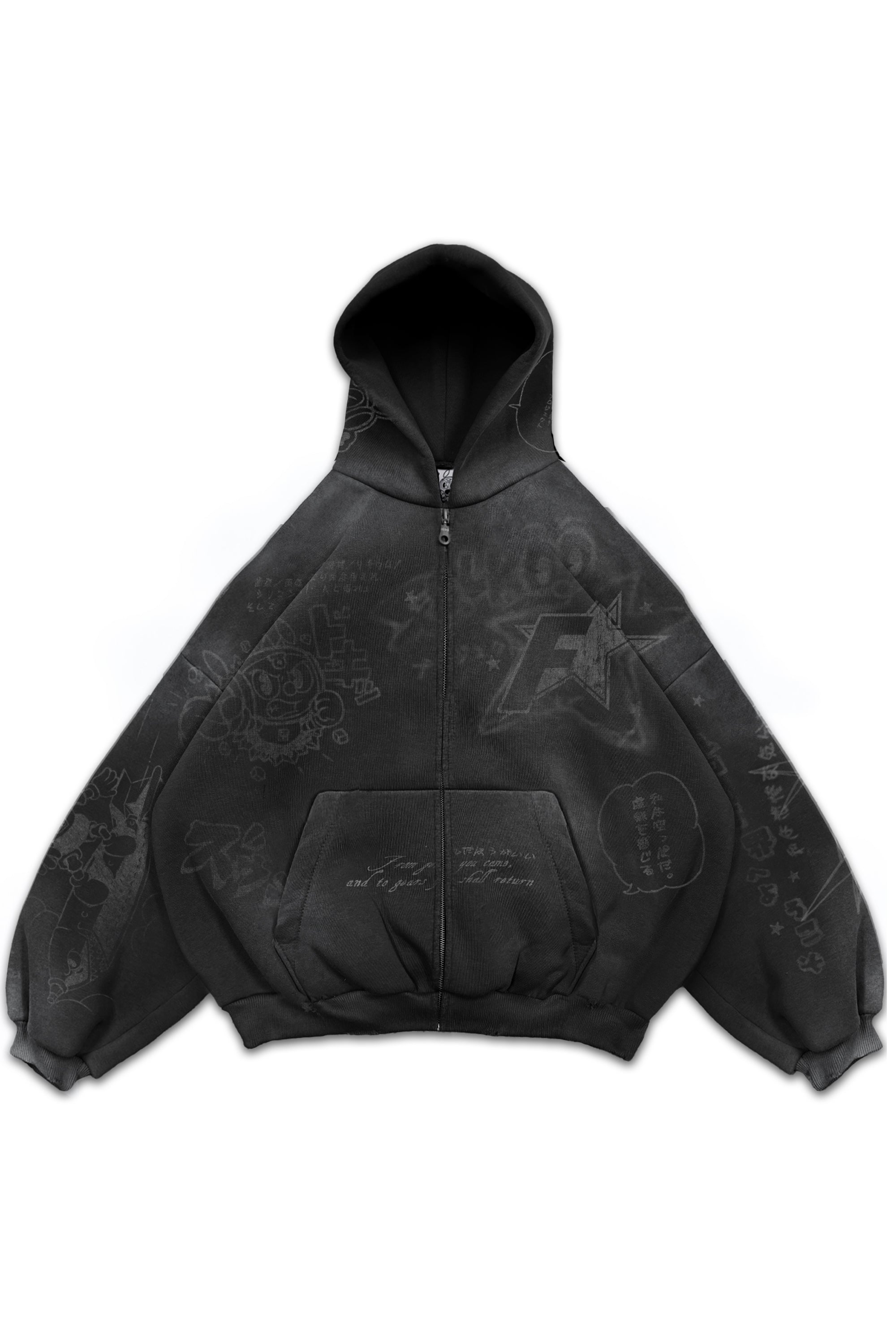 SCRIBBLE ZIP HOODIE