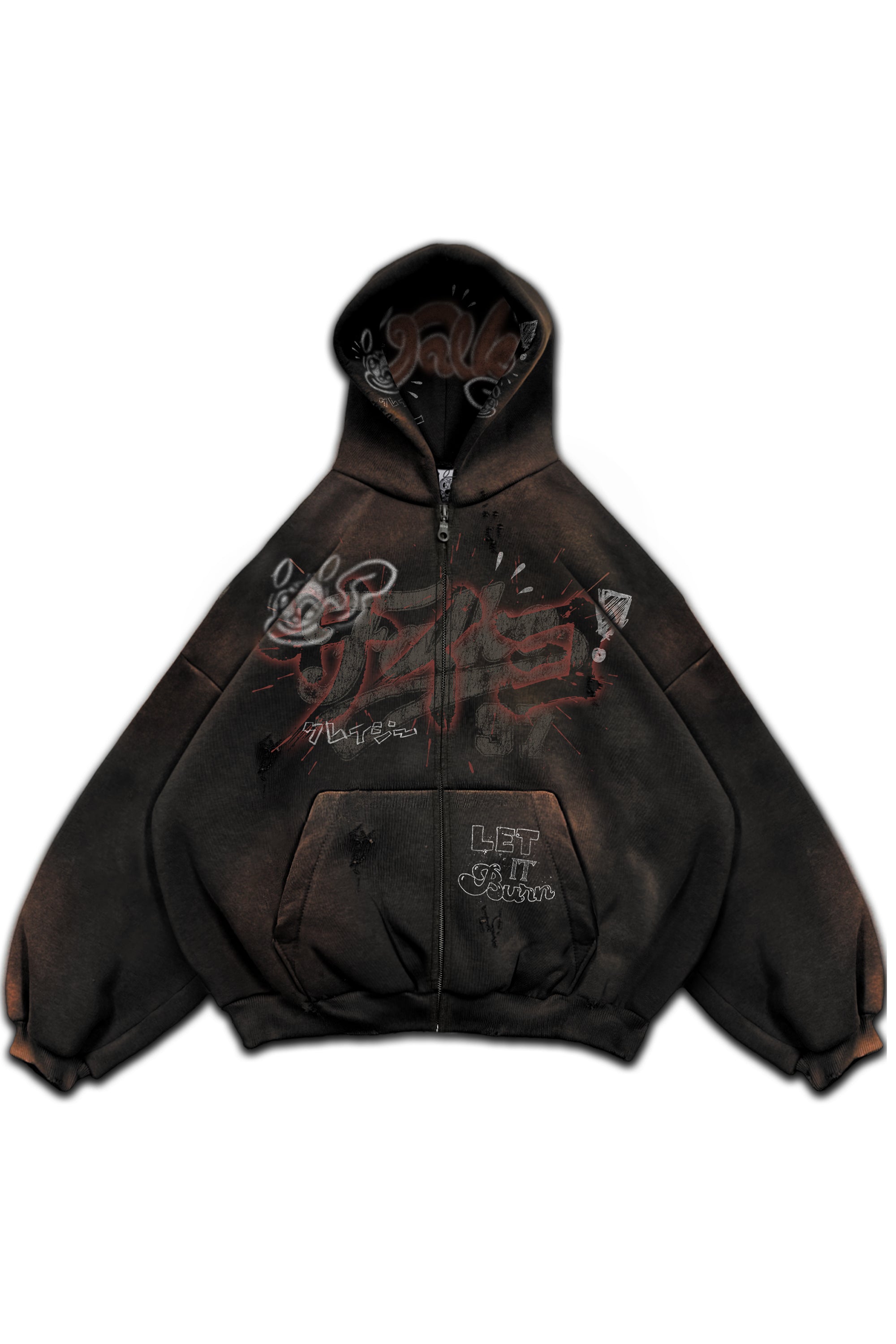 AIRBRUSH ZIP HOODIE