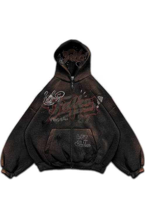 AIRBRUSH ZIP HOODIE