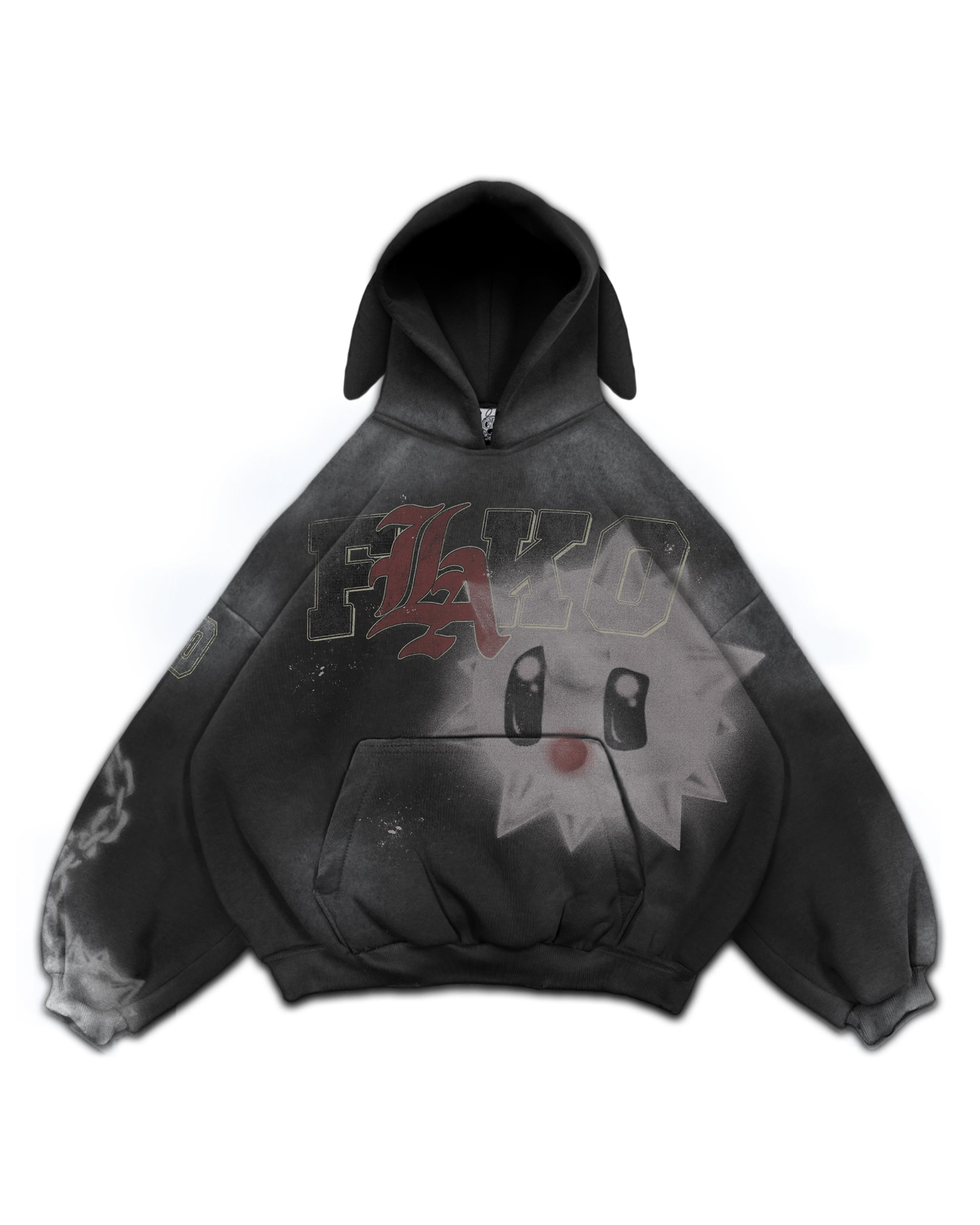 SPIKE BLACK HOODIE