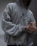 SCRIBBLE GREY HOODIE